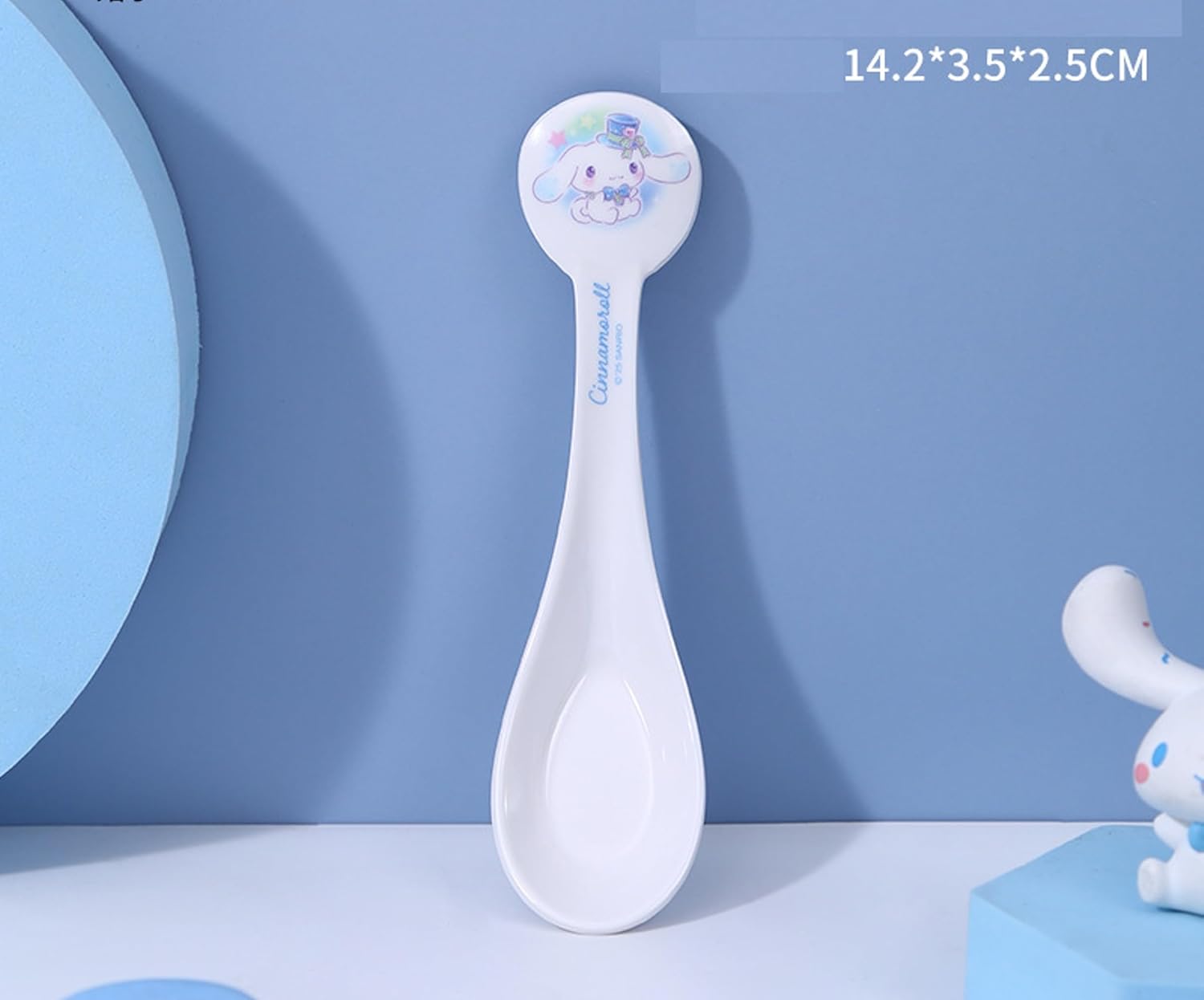 Cinnamoroll Gentleman Dinnerware Flatware Meal Set – Plate Bowl Cup Fork Spoon, 5 pieces