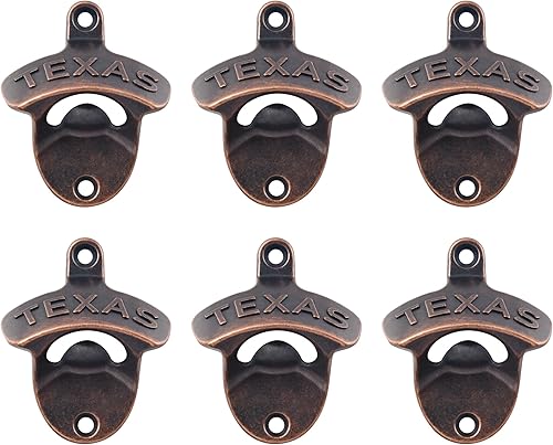 Miniatura 9 de TEXAS Abridor de botellas montado en la pared abrebotellas de cerveza abrebotellas montado en la mesa cobre antiguo (3 piezas) Cobre Antiguo,Bronce