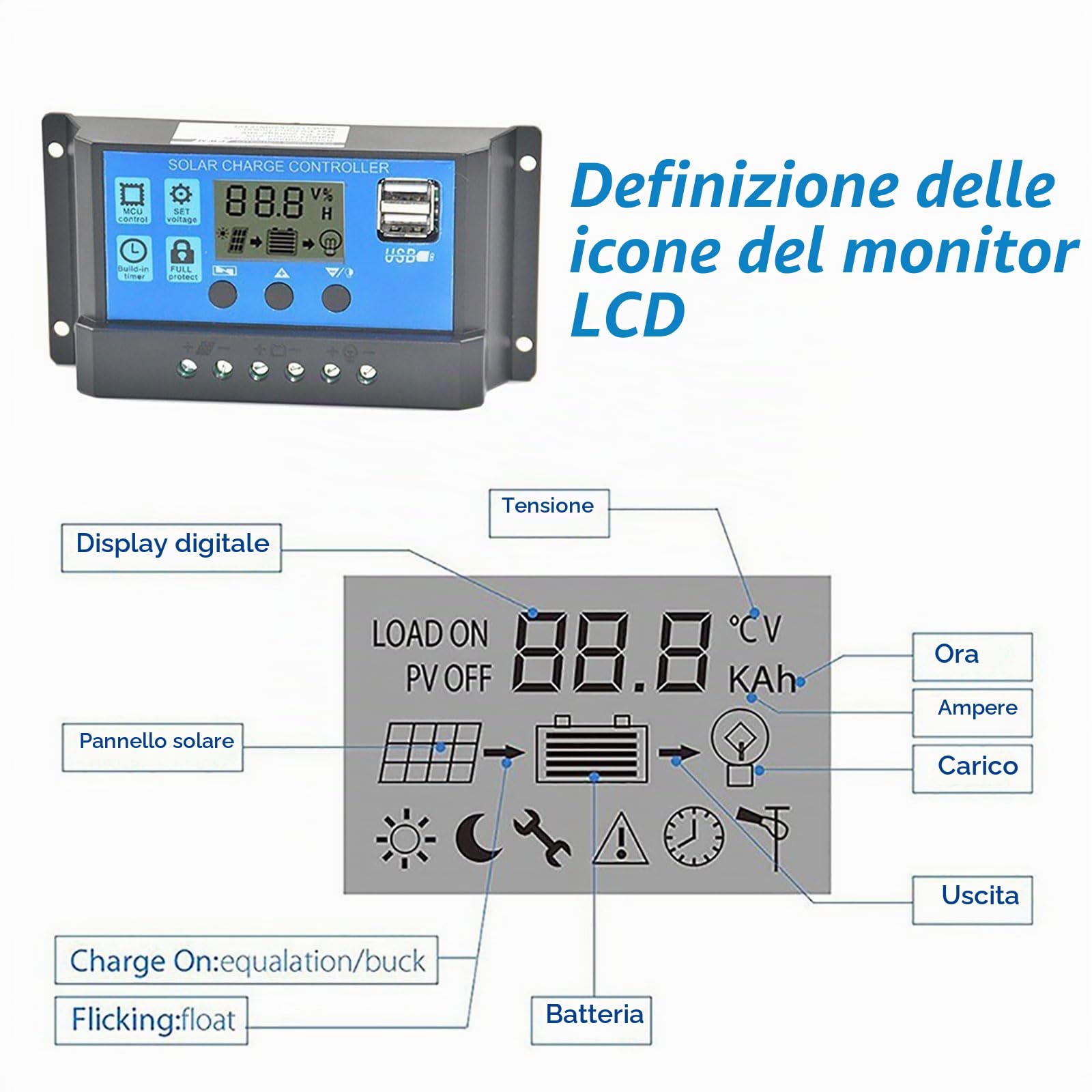 Kit pannello solare off-grid da 6000 W con pannello impermeabile da 18 W e regolatore di carica da 30 A for camper e avventure all'aria aperta