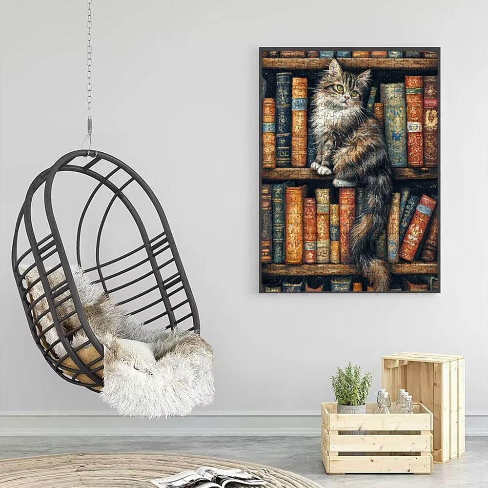 Puzzle 2000 sztuk, regał na książki puzzle dla dorosłych 2000, drewniane puzzle, klasyczne gry edukacyjne, niemożliwe wyzwanie, rodzina gier, kreatywny prezent DX0YL1-840