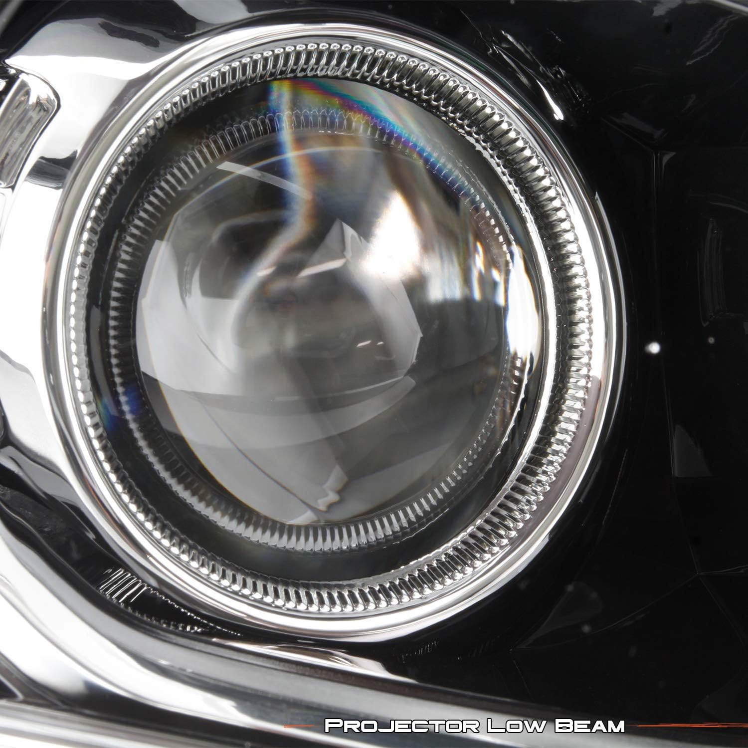 AKKON - Fits 2016-2017 Honda Accord LX 4Door Sedan [Halogen Type] Projector Chrome Headlight Headlamp Passenger Right Side