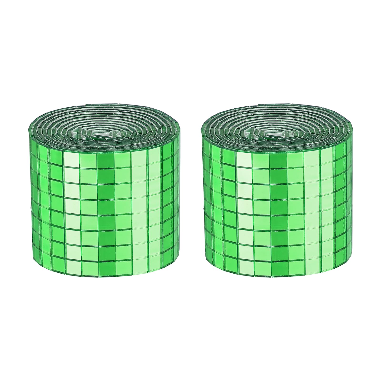 sourcing map 3200 Pcs Mirror Mosaic Tiles 5 x 5 mm Square Glass Self-Adhesive Disco Ball Mirror Tiles Sticker for DIY Craft Decoration Art Collage Card Making, Green