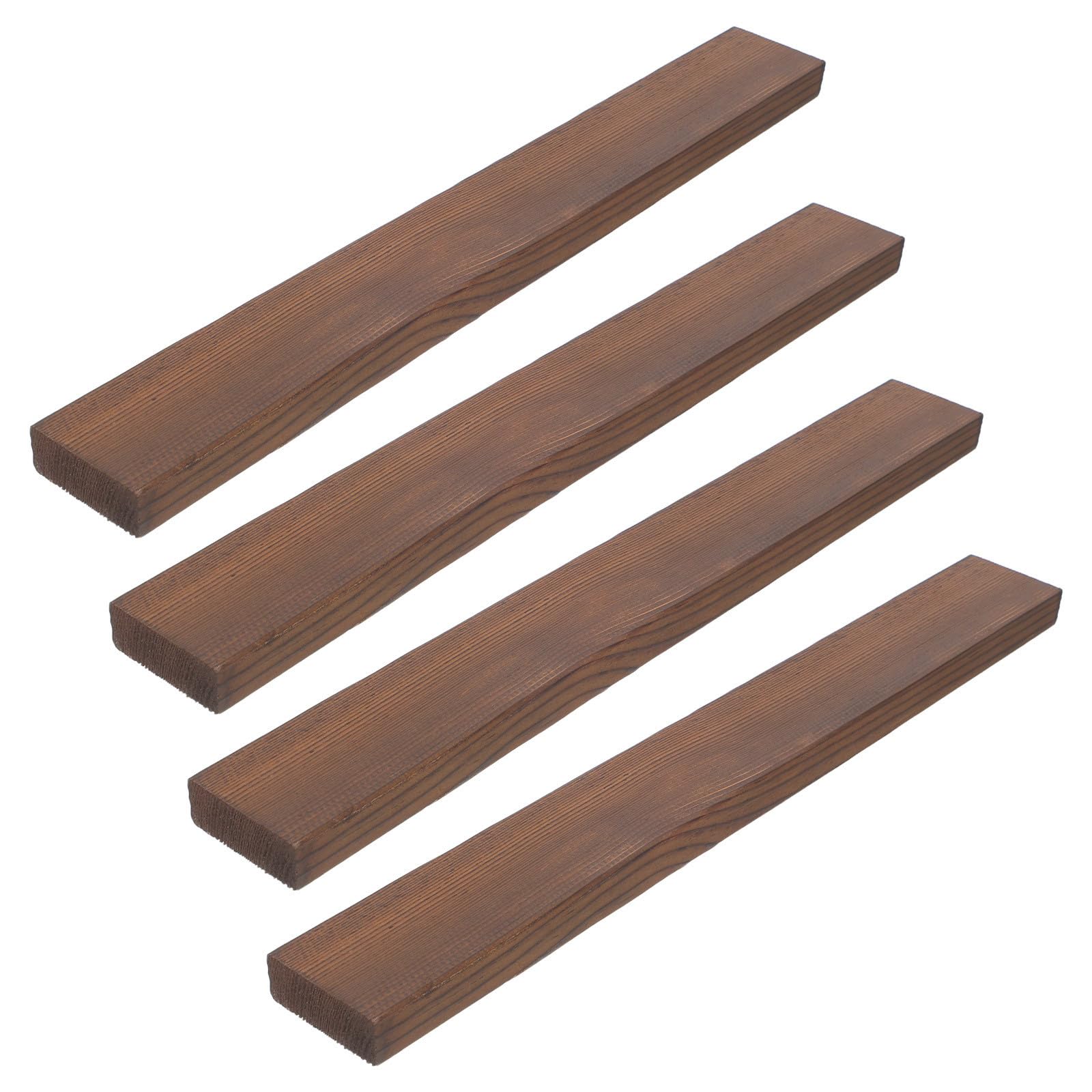 4 Piezas Unidades Madera Carbonizada para Manualidades Carpintería y Decoración Madera Dura sin Acabado para Proyectos DIY