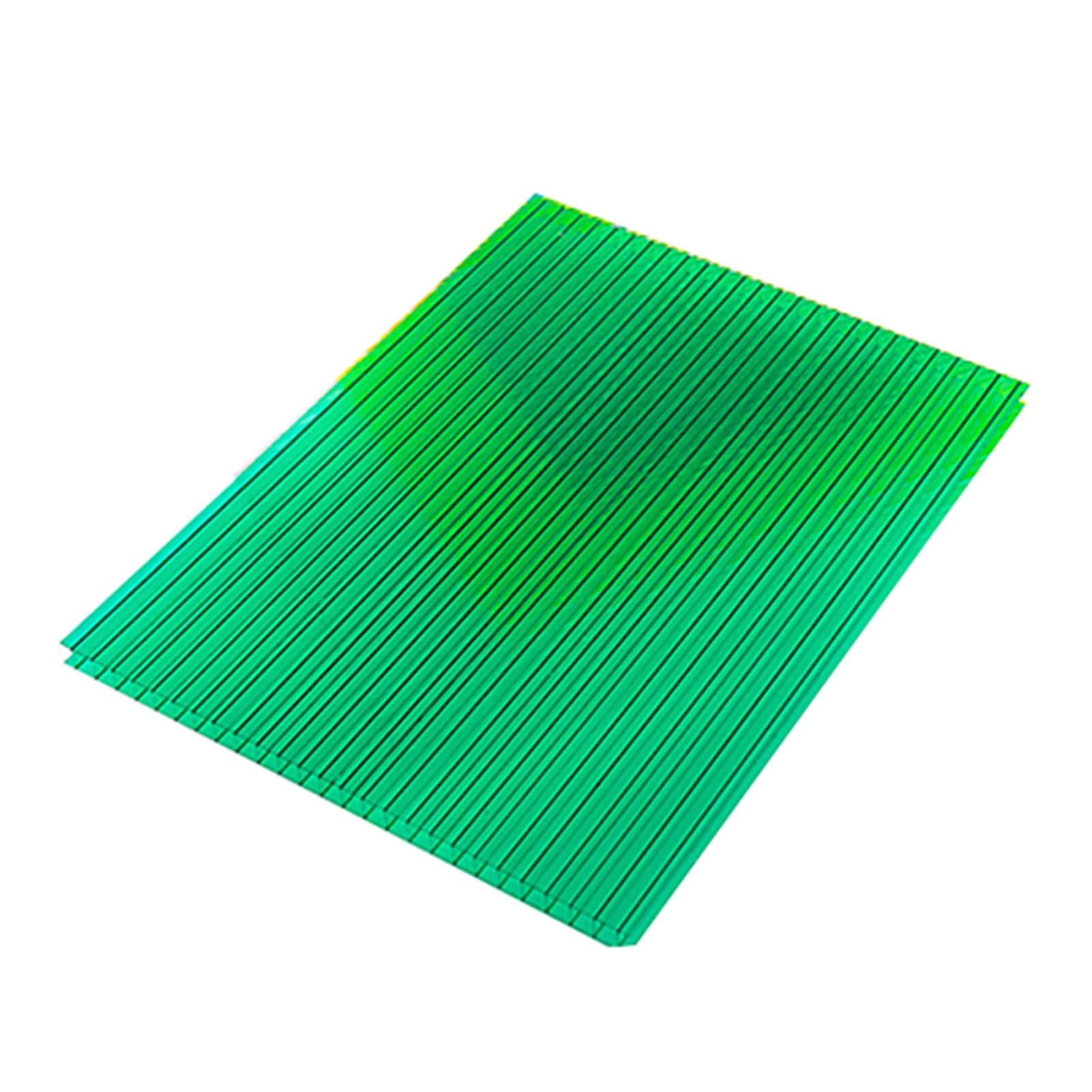 Pannelli for Serre in Policarbonato A Doppio Strato da 48 Pezzi, Pannelli di Copertura Leggeri E Infrangibili for Il Fai Te, Capannoni Uso Esterno(Green,50X50cm-6mm)
