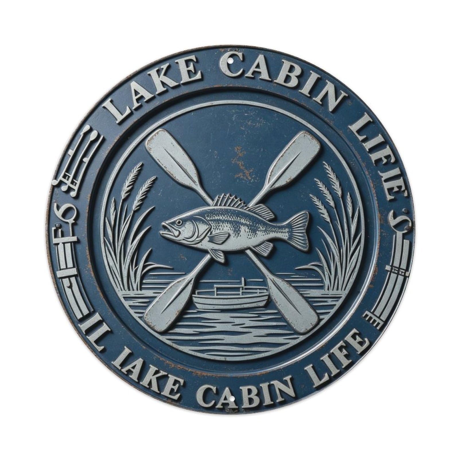 Lake Cabin Life Metal Tin Sign Plaque