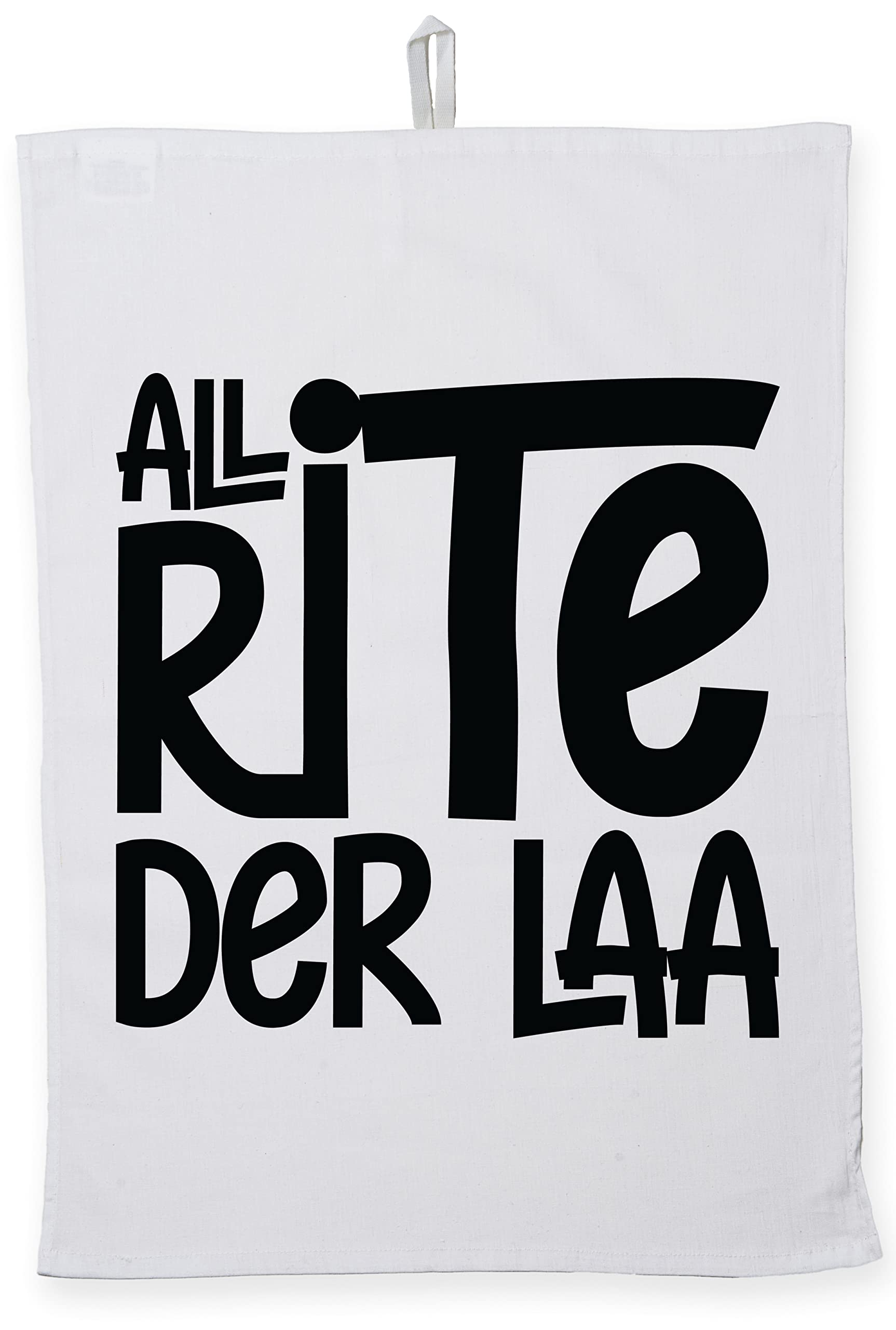 Hippowarehouse all rite der laa Tea Towel Eco Printed Dish Cloth Kitchen accessory 50cmx70cm 100% Cotton