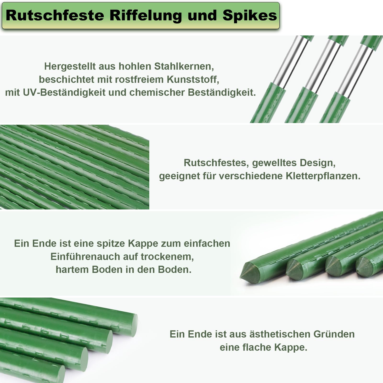 Plantstokken Kunststof - 120cm - 25st. - De Hobbytuinder.nl
