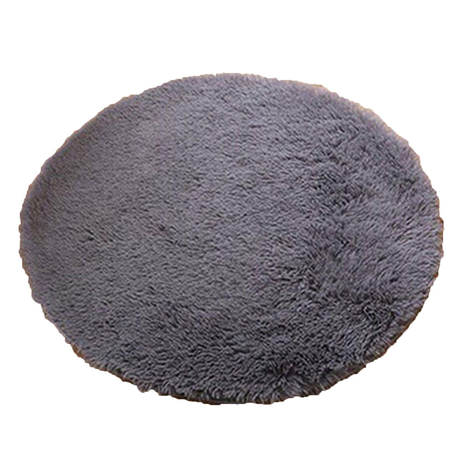 Soft Shaggy Bathroom Rugs Bedroom Non-Slip Floor Mat Bath Shower Rug Yoga Plush Round Carpet Pet Mat 9
