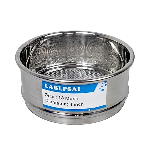 18 tamices de laboratorio de malla 4" diámetro 304 tamiz de prueba de tela de alambre de acero inoxidable para laboratorio industrial hogar