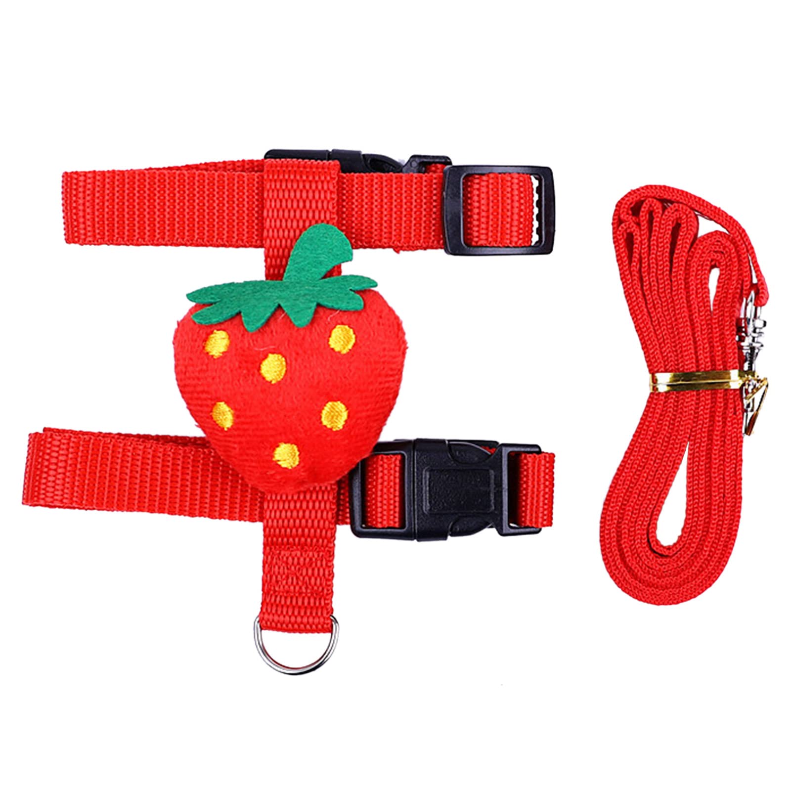 YS0911 Rabbit Harness and Leash Set Adjustable for Small Animals Ferrets Piggies Hedgehogs Outdoor Walking Cute Decorations Rabbit Harness Leash