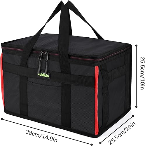 Miniatura 3 de Bolsas aisladas reutilizables para comestibles (paquete de 1), bolsas enfriadoras aisladas con parte inferior dura soportes verticales, bolsa de