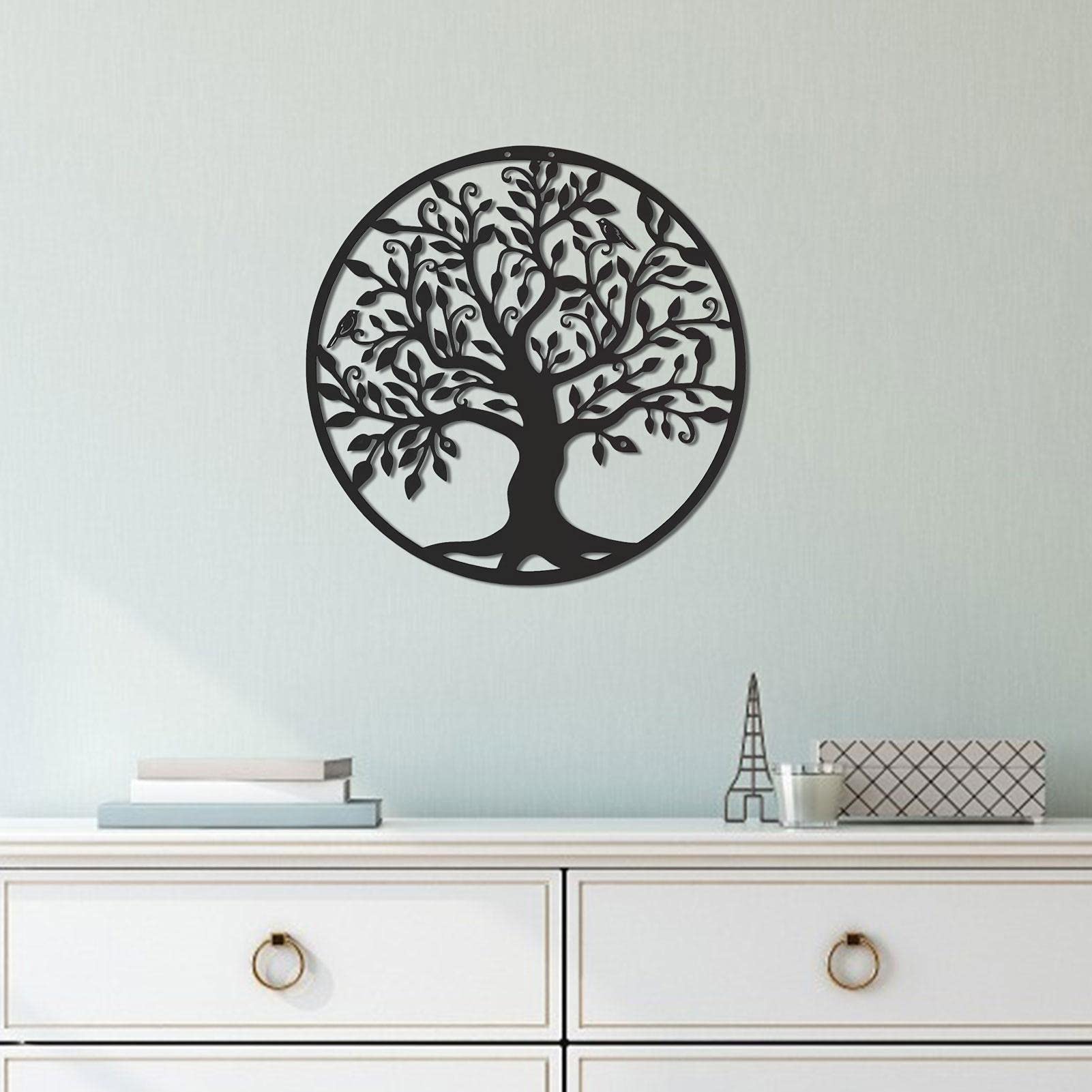 Decorazione Parete Albero Della Vita In Metallo - Design Artigianale, 28x28cm O 35x35cm - Foto 6