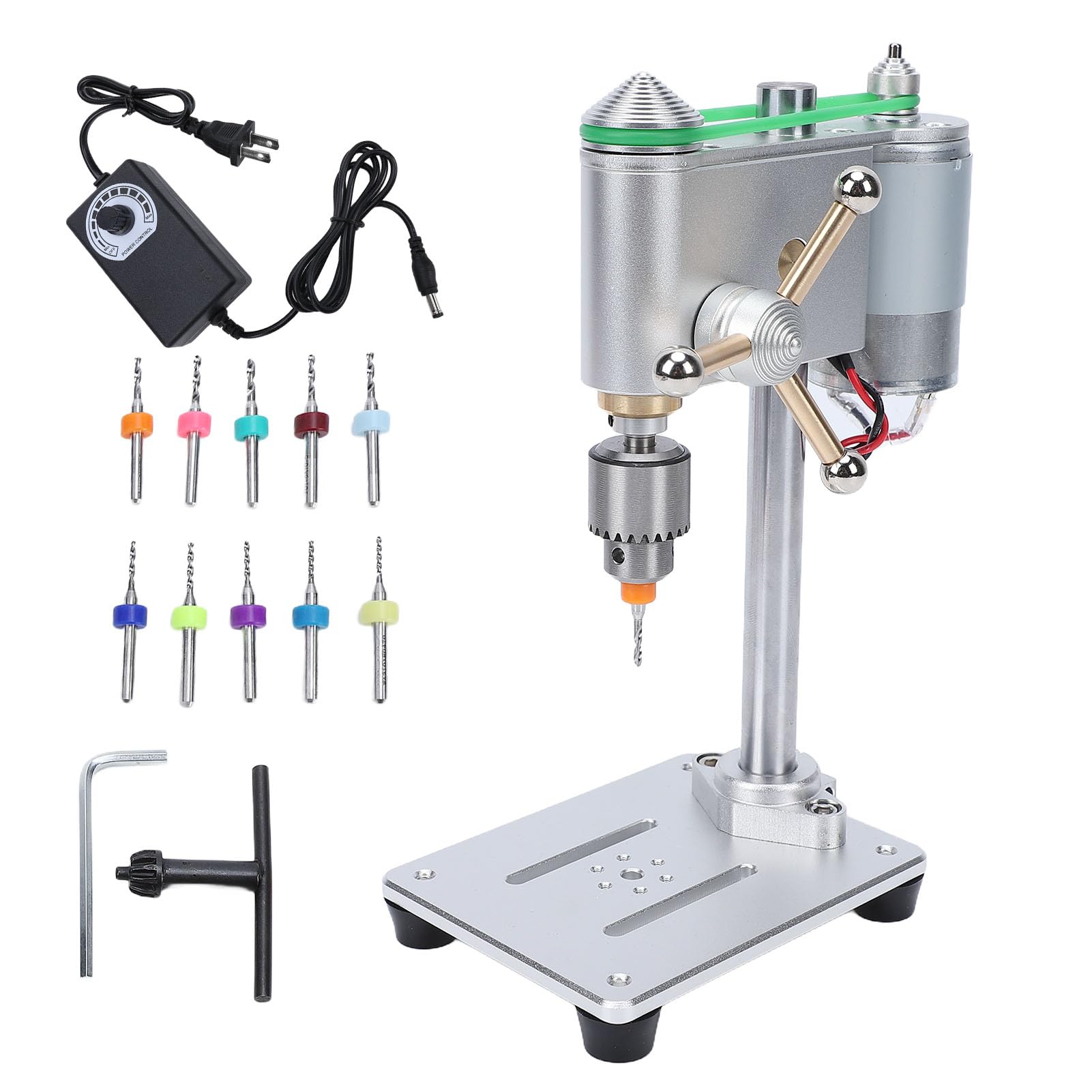 Garosa Mini Furadeira de Bancada, Velocidade Variável 0-8000 Rpm, Liga de Alumínio