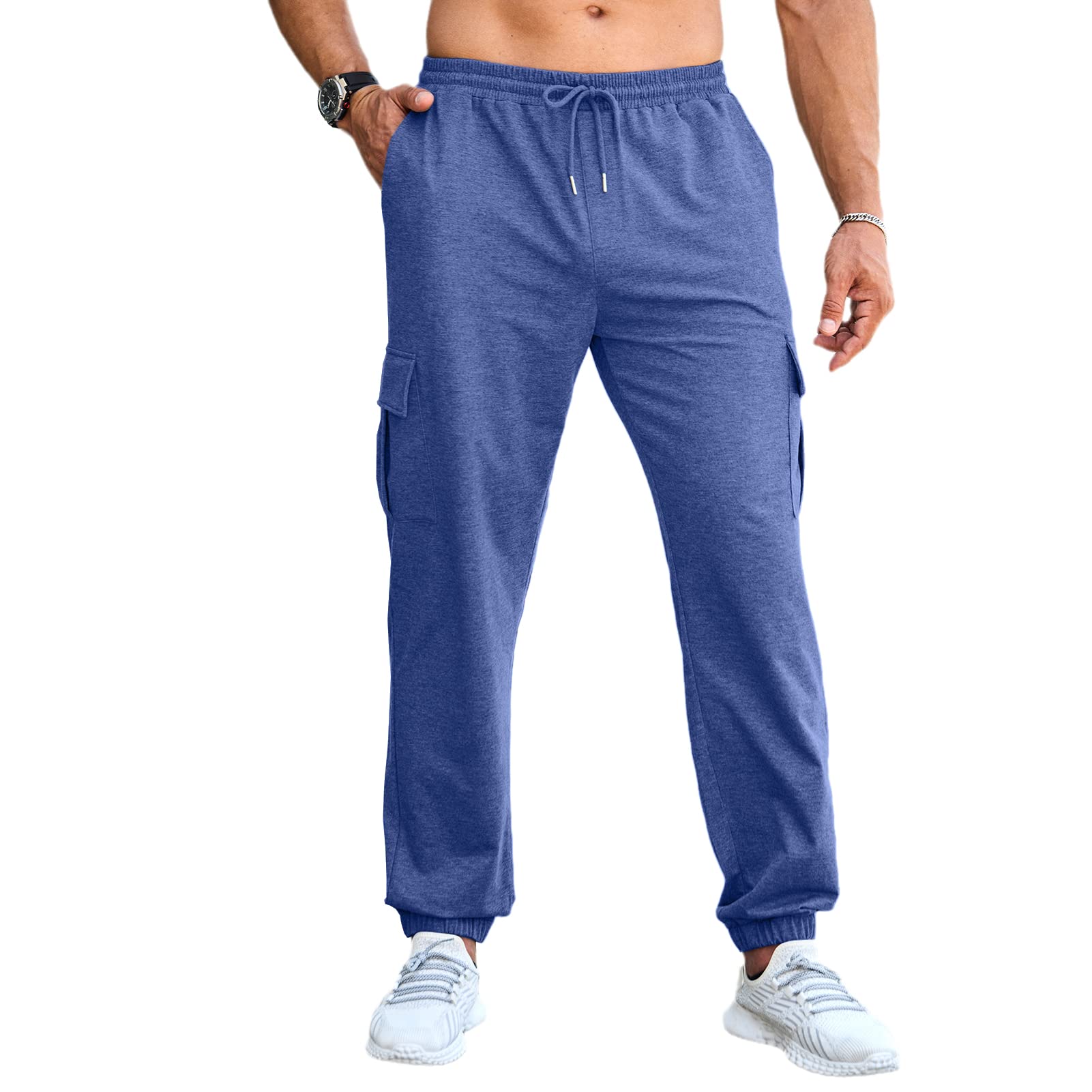 CTU Mens Fashion Workout Sweatpants Lightweight Cargo Joggers Baggy