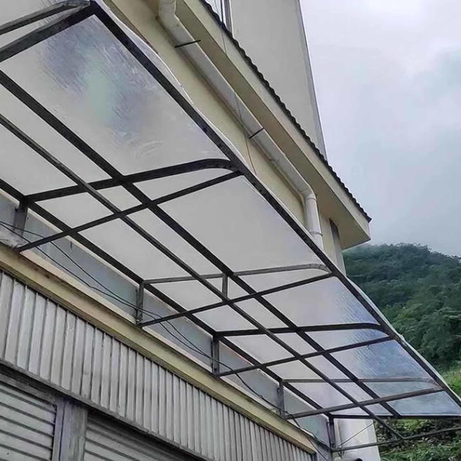 Paneles De Policarbonato Transparente Láminas para Techos De Plásticas,Placas De Iluminación Resistentes UV 1mm,Planchas De Vidrio Acrílico,Paneles De Repuesto para Techos Invernaderos,W×L-0.5x3m
