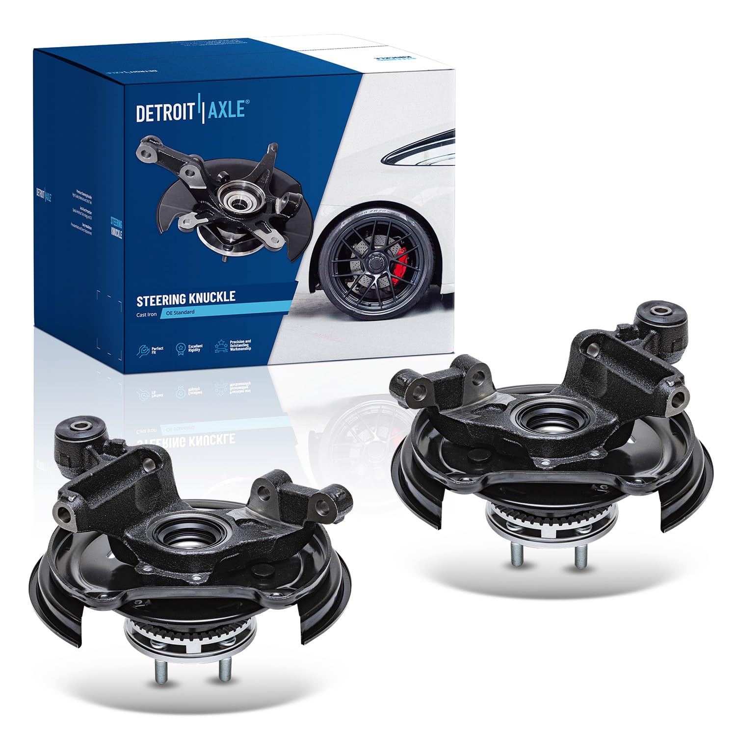 Detroit Axle - Rear 2pc Steering Knuckles for 2001-2008 Subaru Forester