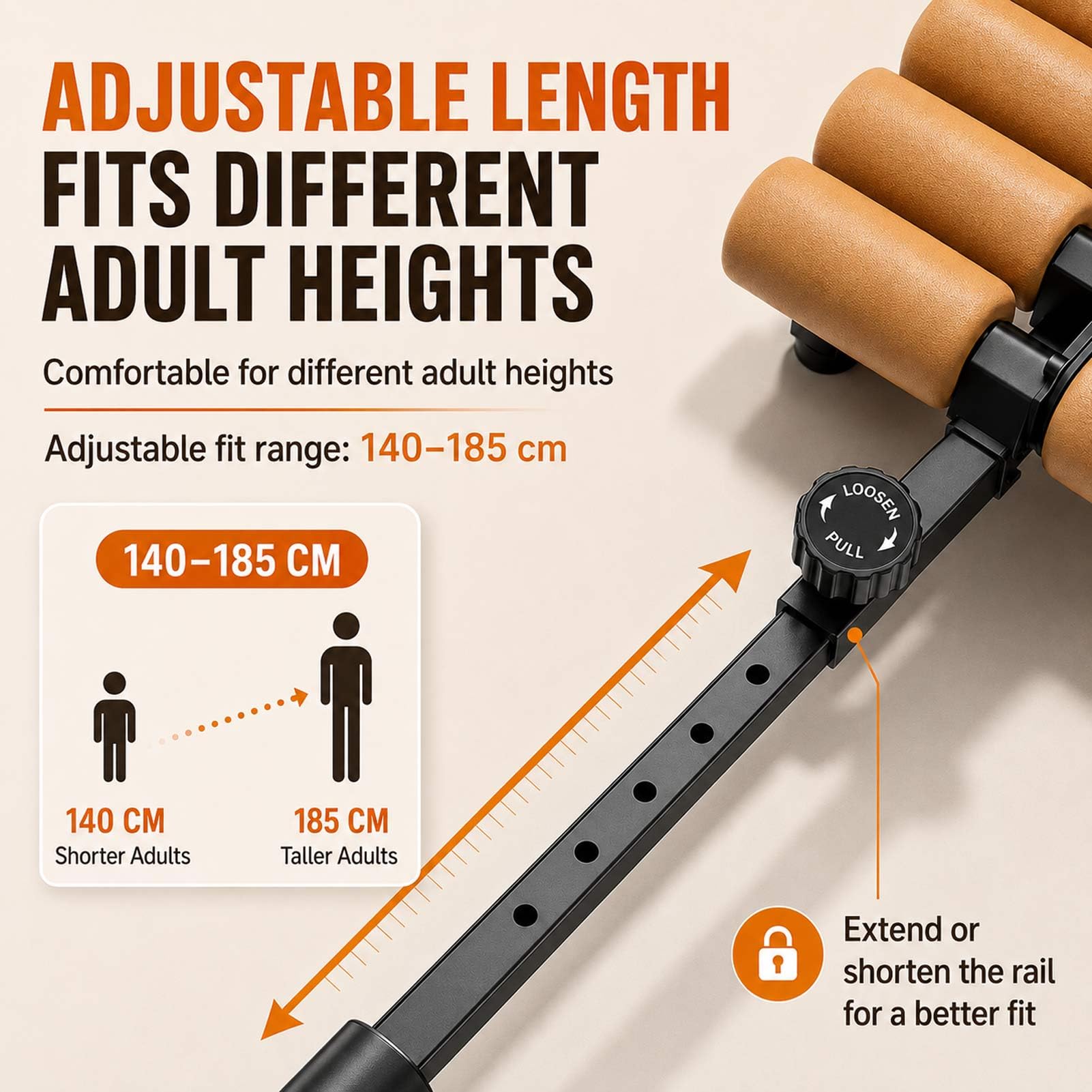 Machine de traction pour le cou et le dos, dispositif de décompression rachidienne réglable de 140 à 185 cm, civière dorsale non inversée, table de traction lombaire de 130 kg pour la relaxation à la