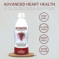 Vista 3 de Fórmula avanzada de apoyo cardiovascular y colesterol líquido de 32 onzas líquidas - Suplemento líquido de resveratrol promueve un envejecimiento