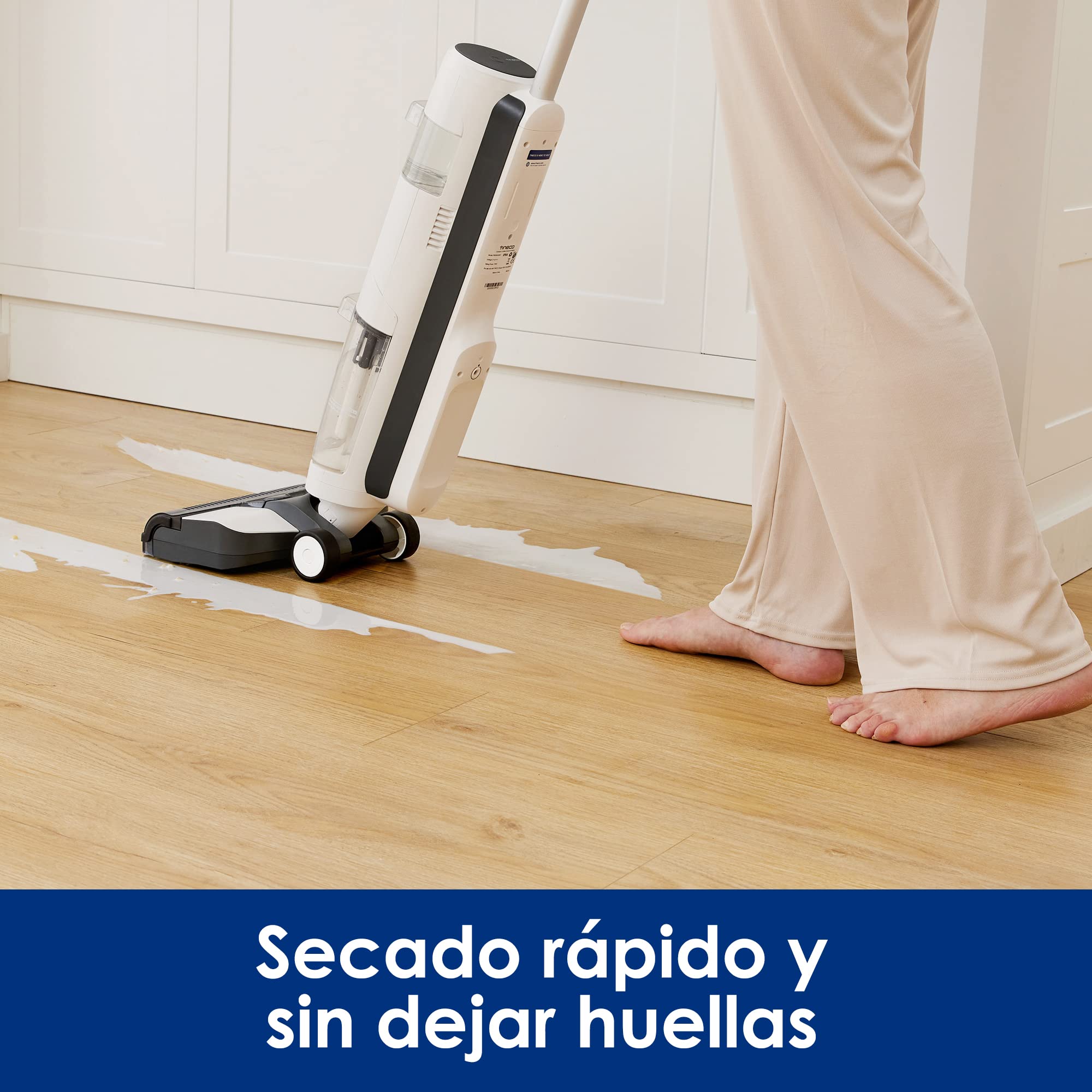 Tineco iFloor 3 Breeze Plus Aspirapolvere Senza Fili per Secco e Umido, Lavapavimenti e Mocio per Pulizia Leggera in un Solo Passaggio per Pavimenti Duri