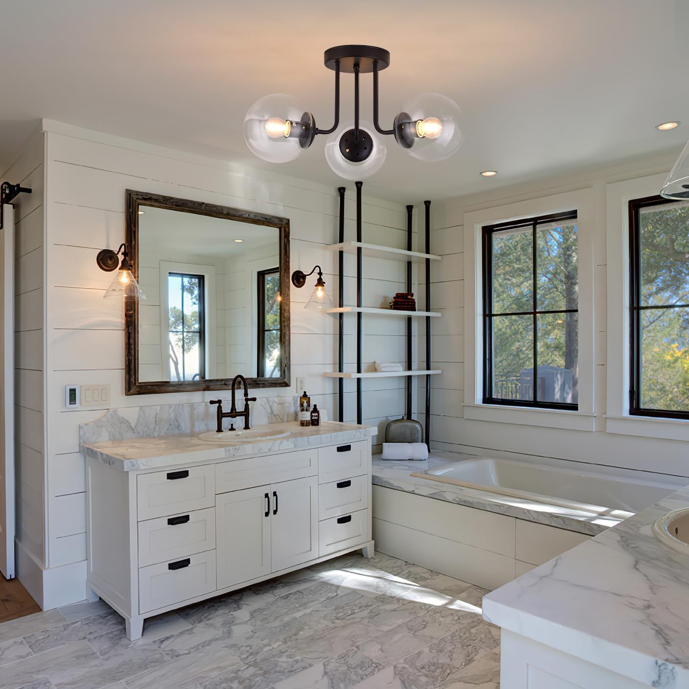 Bath Vanity Replacement Globes Globe Electric Cannes 24.25 In. 3 Light