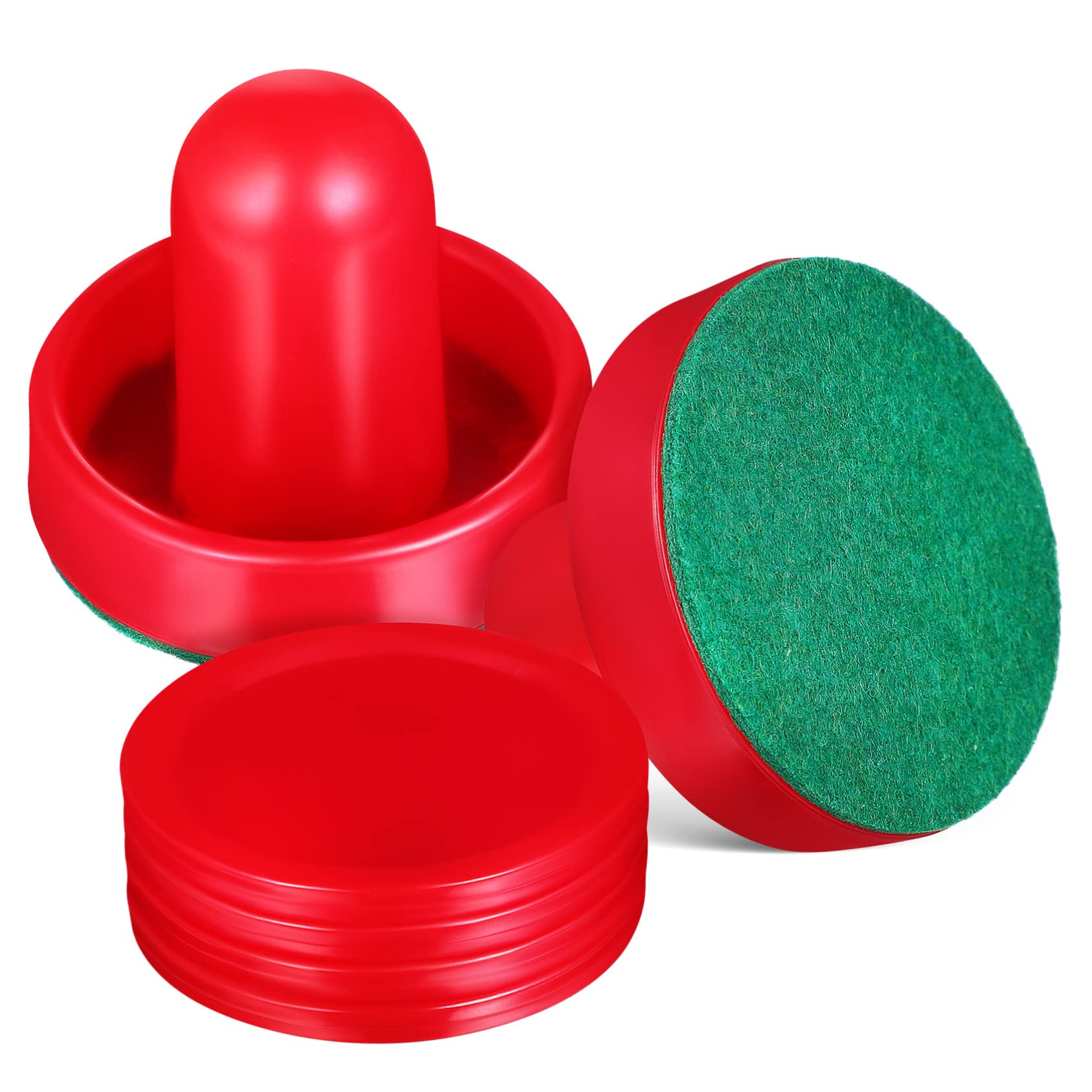 DECHOUS 1Set Air Hockey Pucks Slider Pushers with Pads for Tabletop Game Accessories for Replacing Old Equipment Enhancing Family Fun Competition