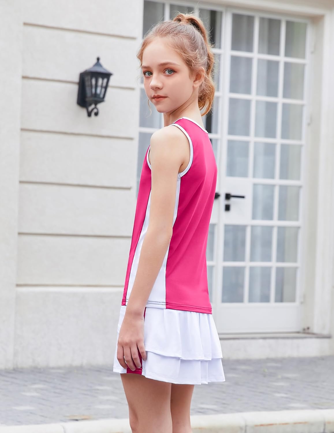 Zaclotre Girls Tennis Golf Dress Outfit Sleeveless Tank Top and Skorts Sets Sport Skirt with Shorts - Image 3