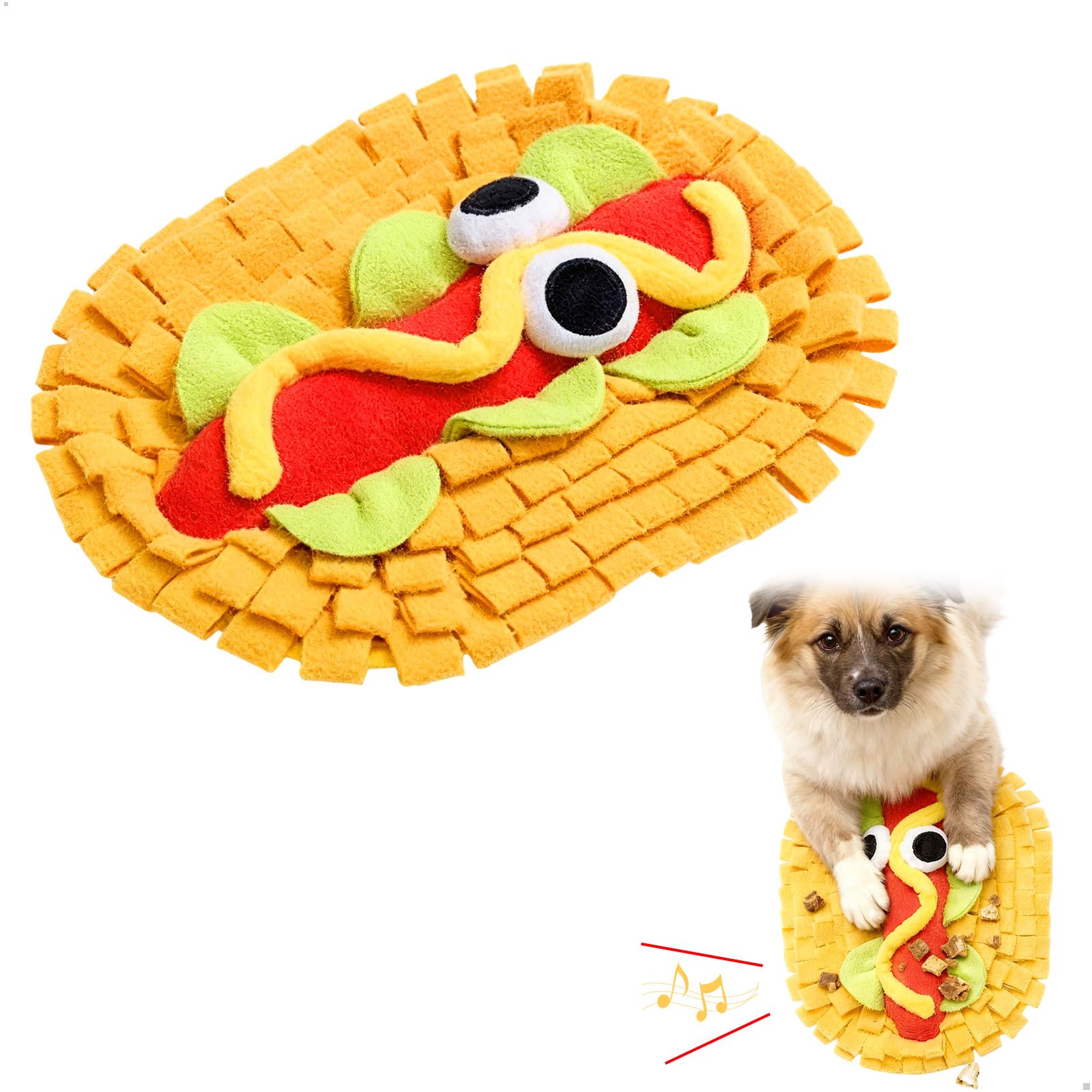 Tappeto Olfattivo Cane,Giochi Interattivi per Cani Lavabile In Pile,Tappetino Olfattivo per Cani Antiscivolo Taglia Piccola e Media,Addestramento Cognitivo,Somministrazione Lenta Bocconcini
