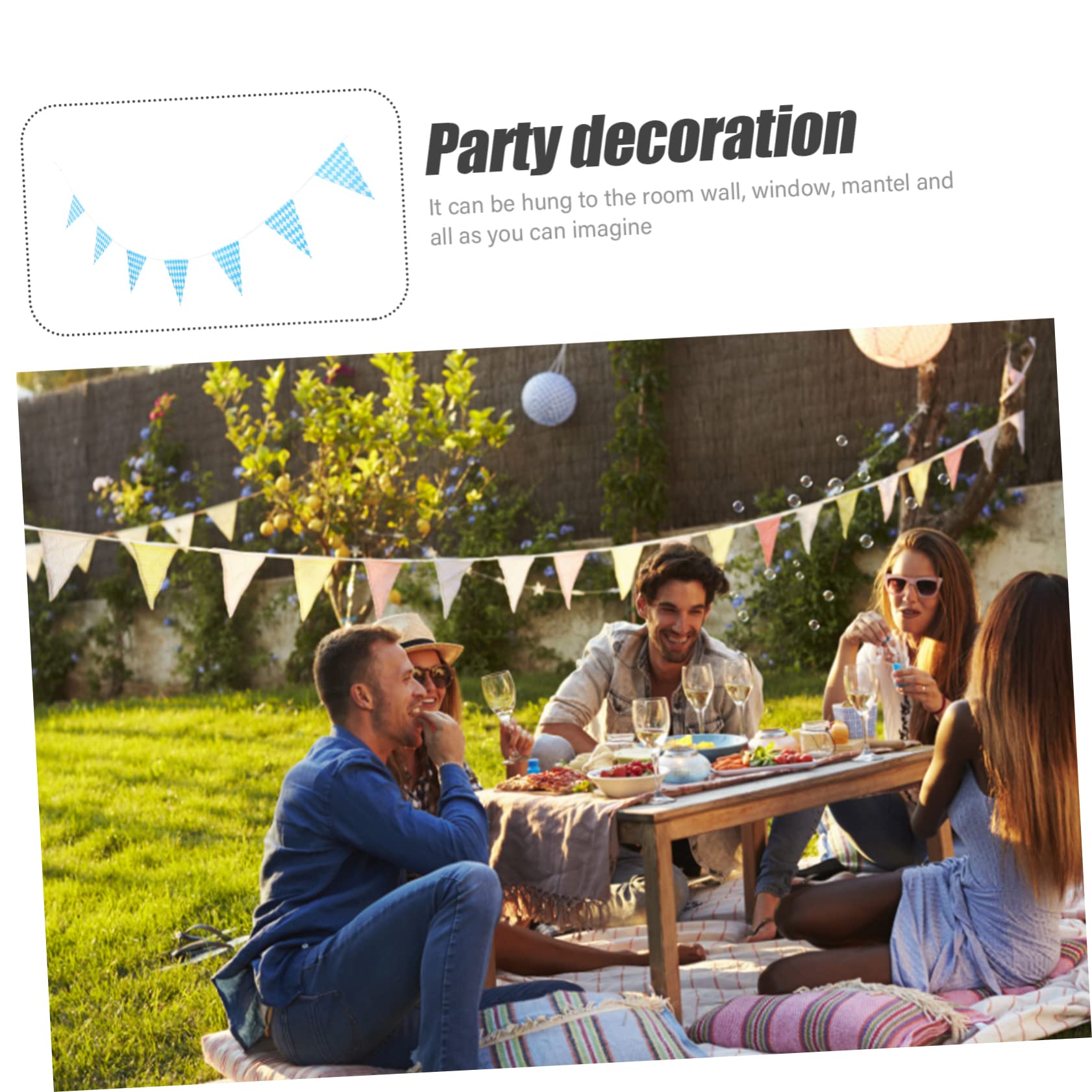 STOBOK 3juegos Banderín Decorativo De Fiesta De Cerveza Guirnalda De Triángulos Para Decoración De Oktoberfest Para Eventos y Celebraciones Interiores y Exteriores