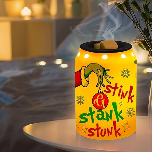 Miniatura 3 de Banana King Calentador de cera de Navidad, decoración navideña, calentador de cera de cerámica verde para velas de aceite, decoraciones de Navidad,