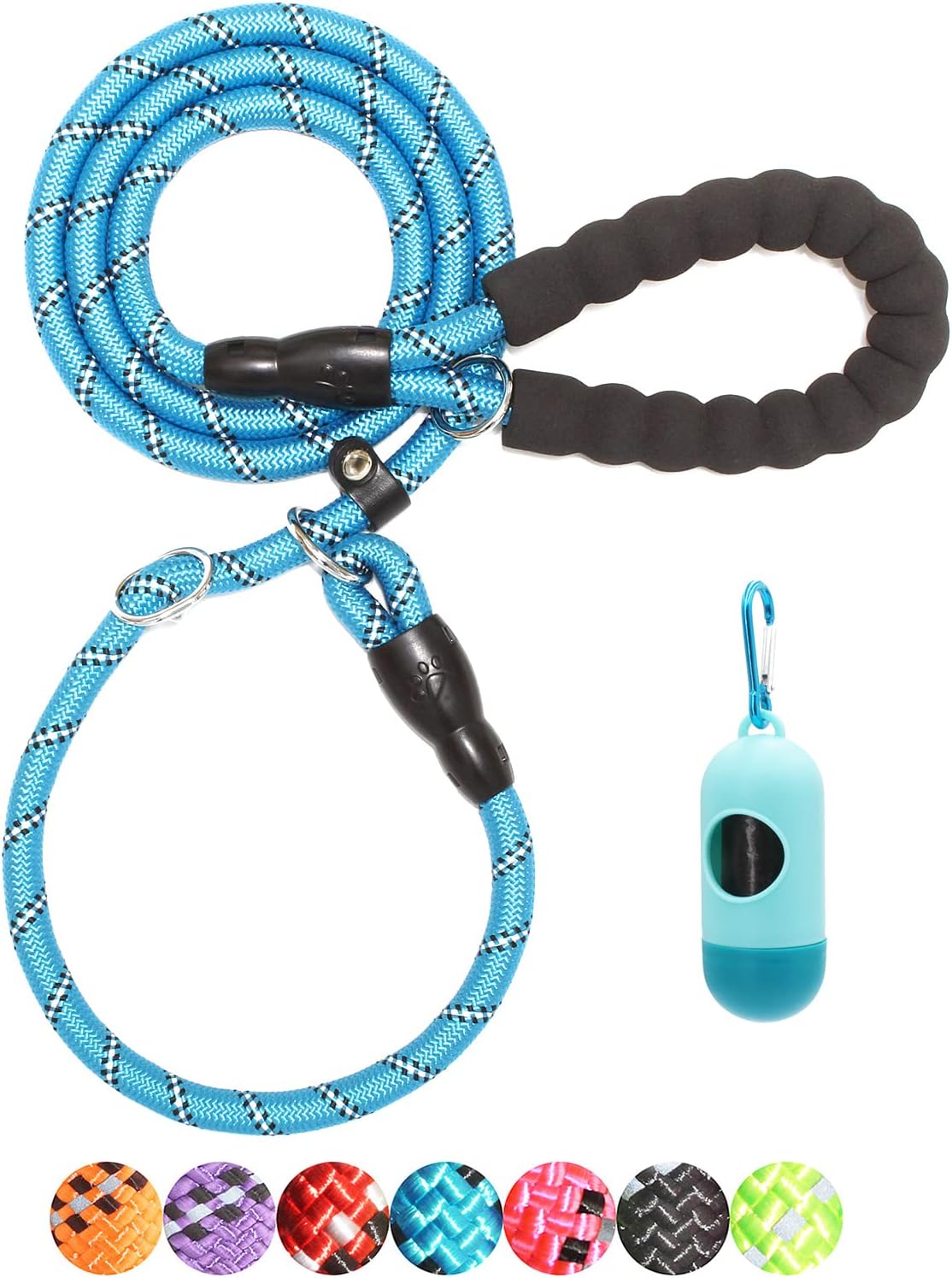 BAAPET 6 Feet Slip Lead Dog Training Leash for Large, Medium, Small Dogs (Blue)