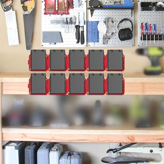 Milwaukee M18 18 V Piller için Pil Tutucu, İş Kamyoneti, Raf, Alet Kutusu için Duvara Monte Pil Depolama - 10'lu Paket