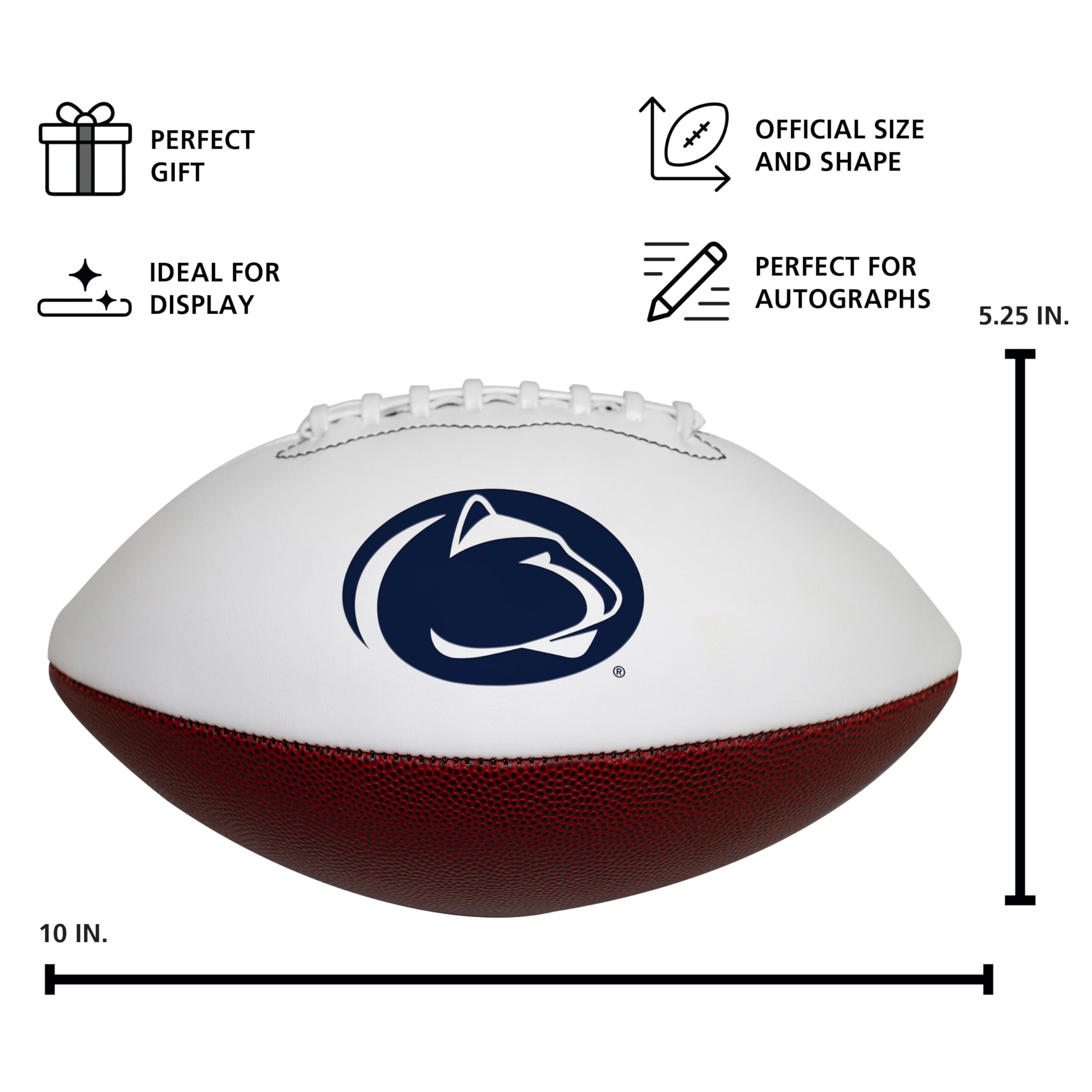 logobrands Balón de fútbol Americano de tamaño Oficial de Penn State, Color marrón