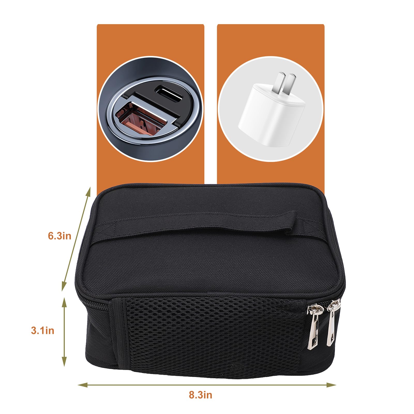 Scaldavivande Elettrico Portatile Scaldavivande USB, 5 V 9 W Scaldavivande, per Cucinare e Riscaldare i Pasti in Veicoli e Camion per Lavori su Strada