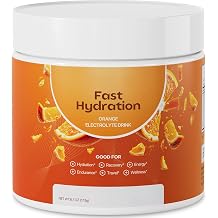 Electrolyte powder, orange powder, natural formula, sugar-free, relieve fatigue, increase energy, non-GMO, gluten-free