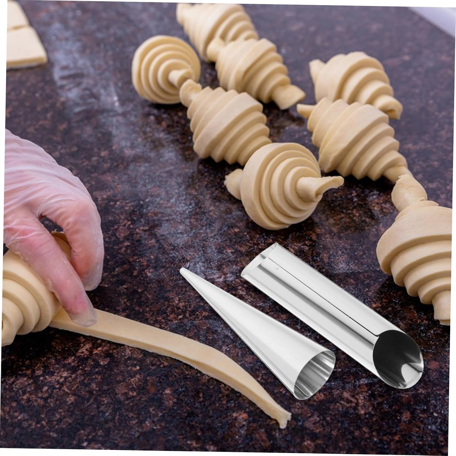 ABOOFAN 20pcs Baking Tools Cooking Molds Pastry Horn Molds Bakery Molds Metal Mould Baking Moulds Bread Tools Baking Molds Bread Making Tools Bread Mold Dough Molds Silver Stainless Steel