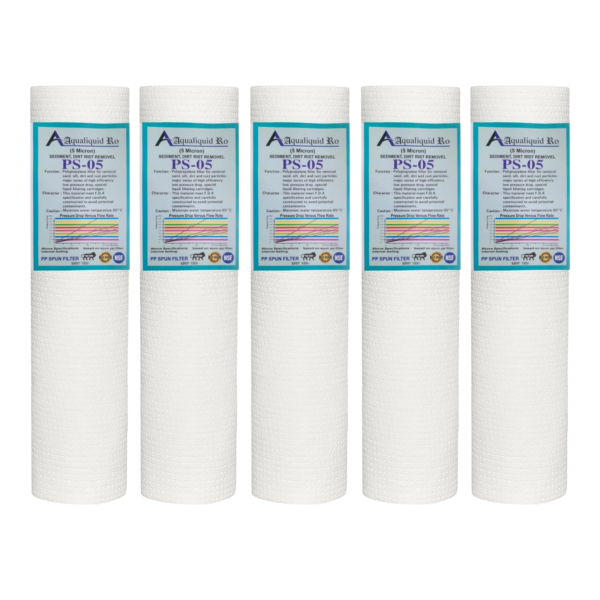 5 Micron 10 Inch PP Spun Filter Suitable All Type RO Water Purifier 5 Pcs-image-28