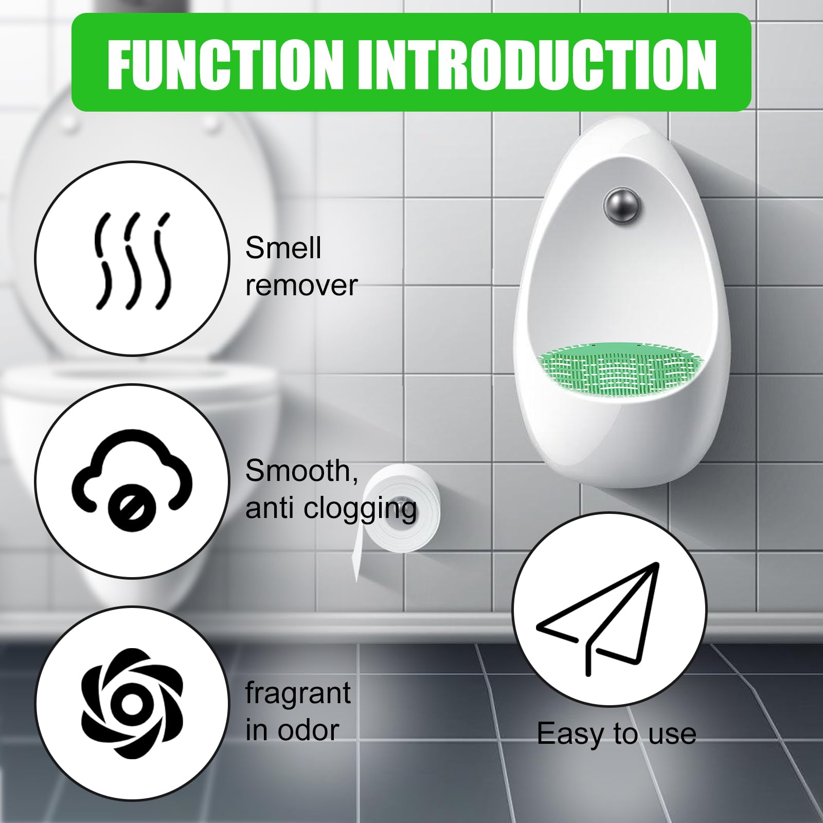 Colino Per Orinatoio Profumato - 20 Pezzi, 6 Profumi, Antispruzzi E Effetto 30 Giorni - Foto 7