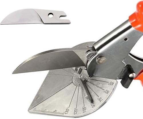 Red Oak Tools Cortador de inglete multiángulo con bloque de ángulo ajustable de 45 grados a 135 grados (el color del mango - varía) incluyendo