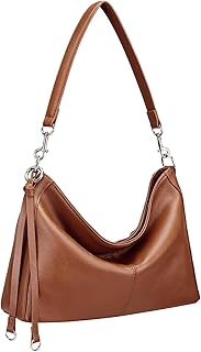befen Genuine Leather Hobo Bags for Women, Anti Theft Soft Leather Shoulder Handbags Purses Lightweight Crossbody Bags
