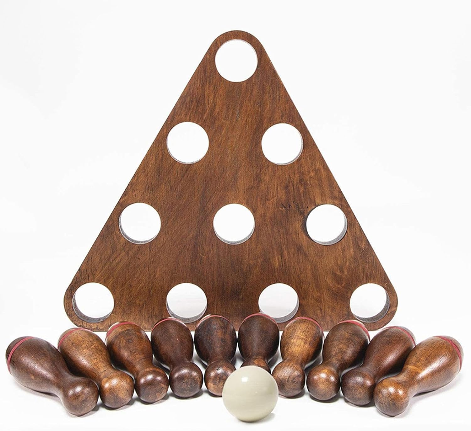 10 Pieces Shuffleboard Bowling Pins Wood for Shuffleboard Table for Activity