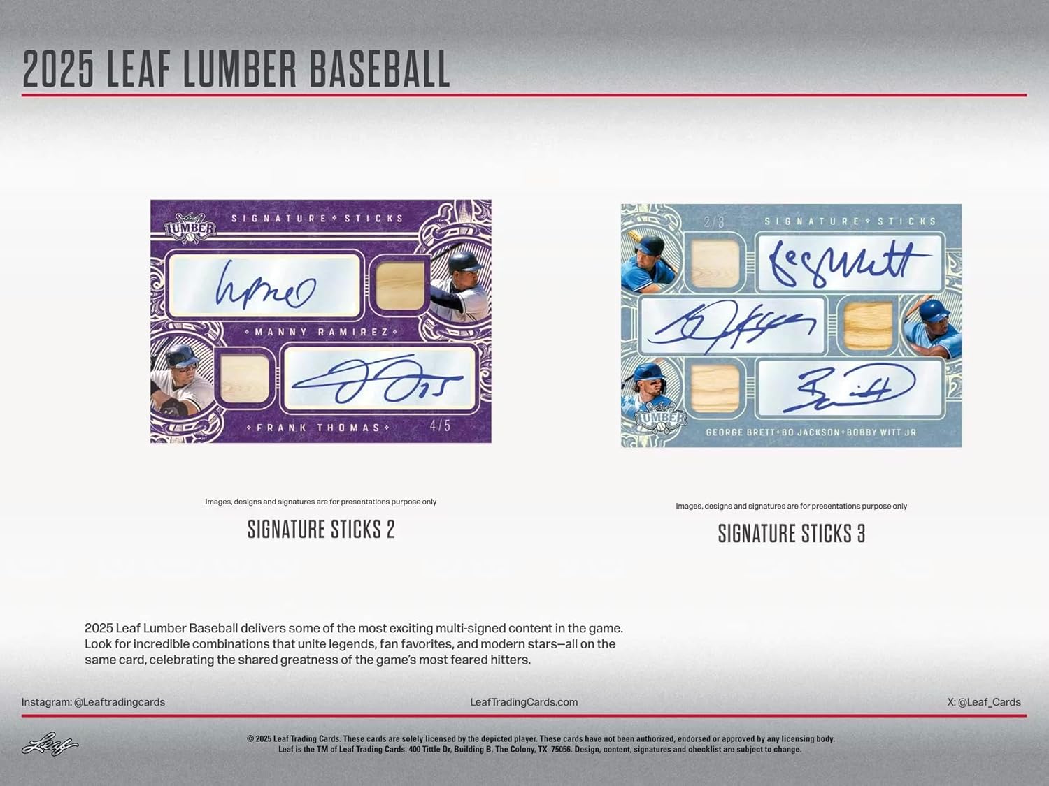 2025 Leaf Lumber Baseball Hobby Trading Card Box (One Autograph Per Box)