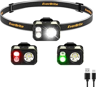 EverBrite Stirnlampe 45g, IP67, Grün-/Rotlicht