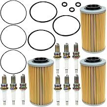 3 Pack Oil Filter & Spark Plug for Seadoo GTI GTR GTX RXP RXT Wake 155 | 420956741, DCPR8E