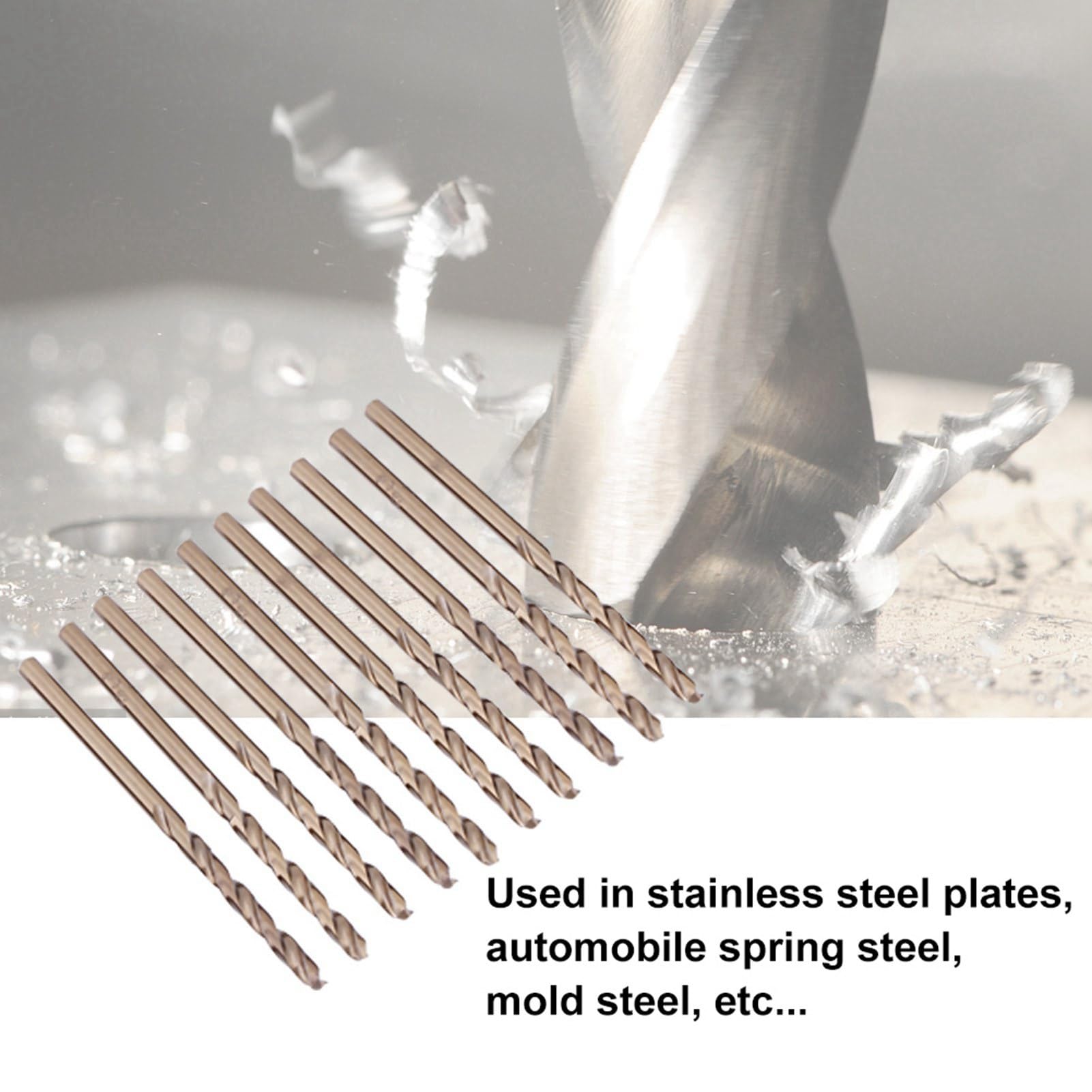 Punte Trapano per Acciaio Inox 5mm, Punte Ferro al Cobalto 5mm per Foratura Acciaio Inossidabile Ghisa Lamiera Piastra in Acciaio Ferro Angolare