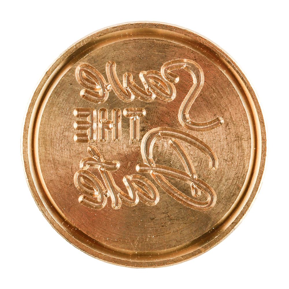 Jacques Herbin 40415T, A brass seal with varnished wooden handle, Symbols, Save The Date, Manufactured in France - Image 3