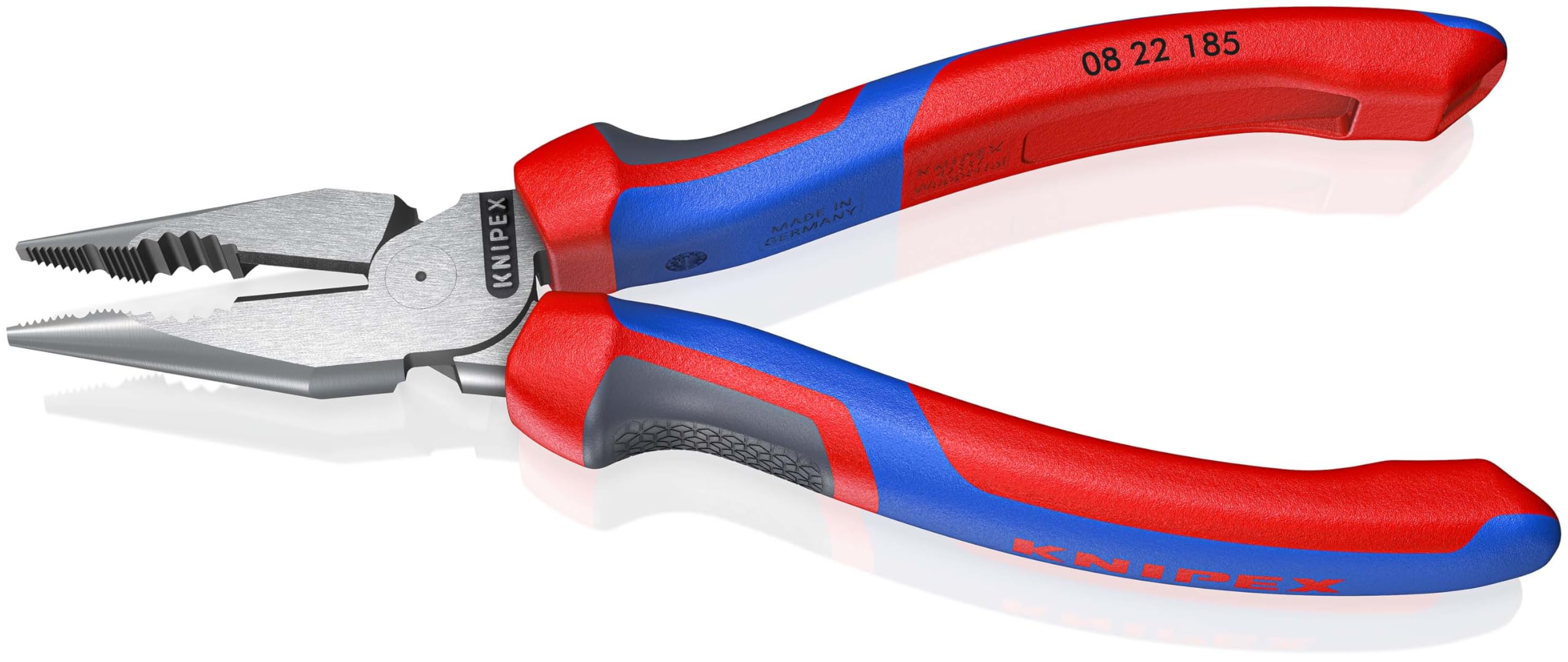 KNIPEX Szczypce uniwersalne z ostro zakończonymi szczękami z rękojeściami Comfort 185 mm, 08 22 185