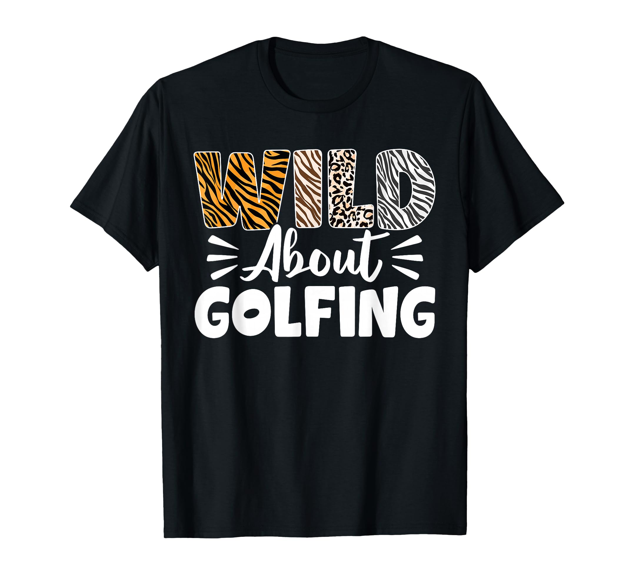Wild About Golfing Animals Pattern Golfer Leopard Golf T-Shirt