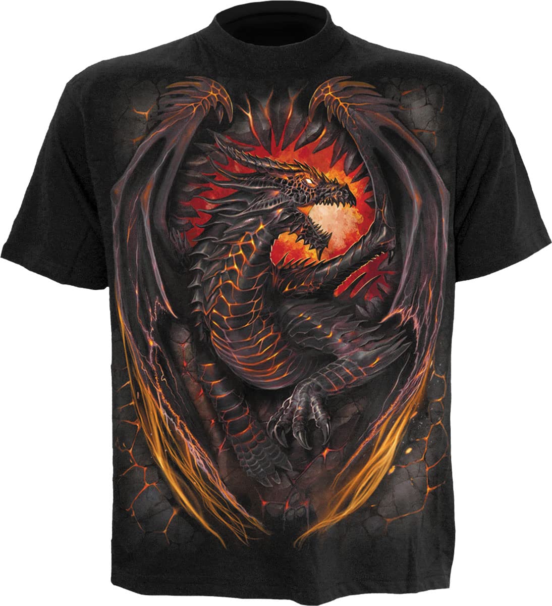 Spiral - Dragon Furnace - Kids T-Shirt Black - XXL