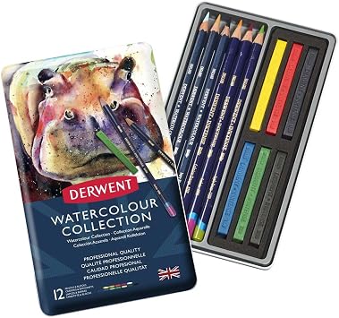Derwent Watercolor Collection, Metal Tin, 12 Count 0700303