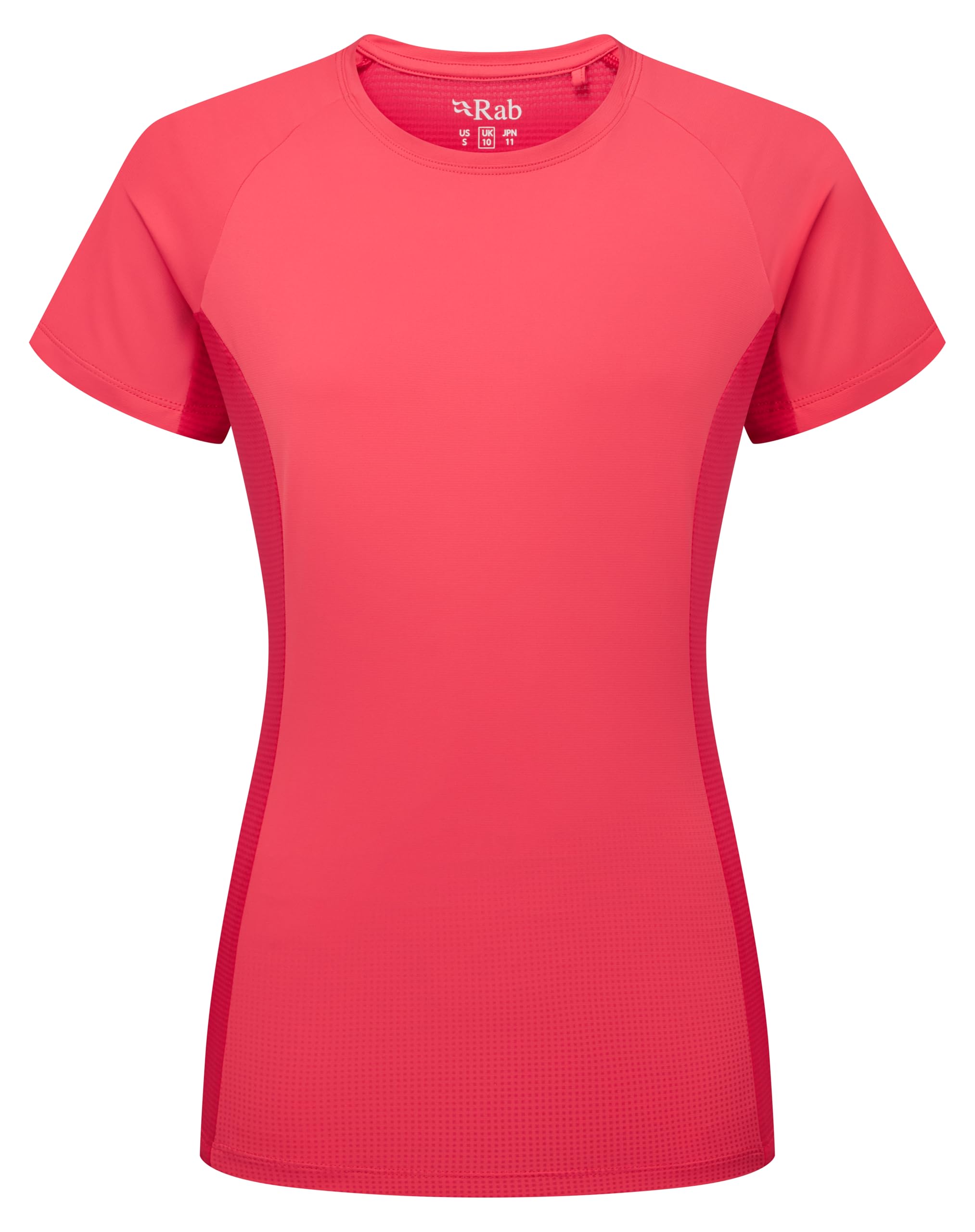 Rab Women's Hibiscus/Watermelon Trail Tee Shirt - Lightweight Short-Sleeve T-Shirt For Trail Running & Hiking - 10